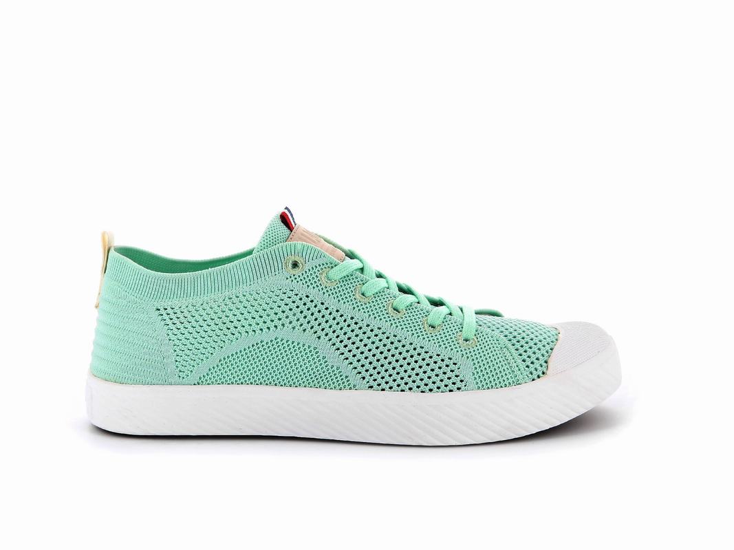 Palladium Pallaphoenix Knit Damen Niedrige Sneaker Grün ||254076-EJB||